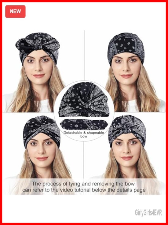 Satin Lined Beanie Chemo Headwear Sleeping Cap Turban for Women main image 5